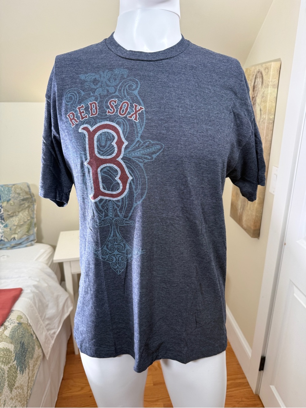 Boston Red Sox Large Graphic Tee Blue MLB Baseball Shirt